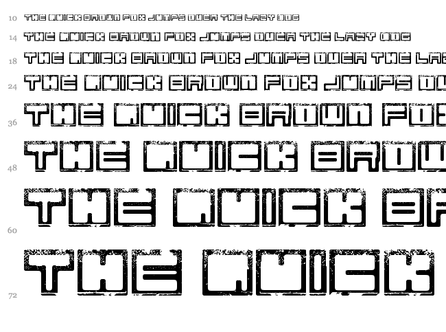 Bim eroded font waterfall